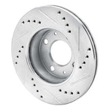 Dynamic Friction 2003-2006 Dodge Verna (Mexico) Front Left Drilled & Slotted Silver Brake Rotor by Dynamic Friction Company 631-03018L