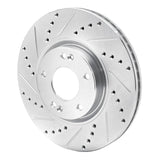 Dynamic Friction 2004-2011 Hyundai XG350 Front Left Drilled & Slotted Silver Brake Rotor by Dynamic Friction Company 631-03019L