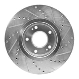 Dynamic Friction 2004-2011 Hyundai XG350 Front Left Drilled & Slotted Silver Brake Rotor by Dynamic Friction Company 631-03019L