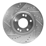 Dynamic Friction 2004-2011 Hyundai XG350 Front Left Drilled & Slotted Silver Brake Rotor by Dynamic Friction Company 631-03019L