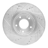 Dynamic Friction 2004-2011 Hyundai Azera Front Right Drilled & Slotted Silver Brake Rotor by Dynamic Friction Company 631-03019R