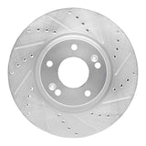 Dynamic Friction 2004-2011 Hyundai Azera Front Right Drilled & Slotted Silver Brake Rotor by Dynamic Friction Company 631-03019R