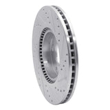 Dynamic Friction 2005-2024 Hyundai Veloster Front Left Drilled & Slotted Silver Brake Rotor by Dynamic Friction Company 631-03020L