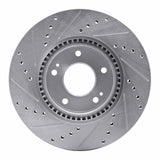 Dynamic Friction 2005-2024 Hyundai Creta (Mexico) Front Right Drilled & Slotted Silver Brake Rotor by Dynamic Friction Company 631-03020R