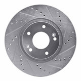 Dynamic Friction 2005-2024 Hyundai Creta (Mexico) Front Right Drilled & Slotted Silver Brake Rotor by Dynamic Friction Company 631-03020R