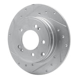 Dynamic Friction 2005-2020 Hyundai Sonata Rear Left Drilled & Slotted Silver Brake Rotor by Dynamic Friction Company 631-03021L