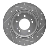 Dynamic Friction 2005-2020 Hyundai Sonata Rear Left Drilled & Slotted Silver Brake Rotor by Dynamic Friction Company 631-03021L