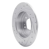 Dynamic Friction 2005-2020 Hyundai Tucson Rear Right Drilled & Slotted Silver Brake Rotor by Dynamic Friction Company 631-03021R