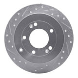 Dynamic Friction 2006-2009 Hyundai Azera Rear Left Drilled & Slotted Silver Brake Rotor by Dynamic Friction Company 631-03022L