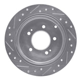 Dynamic Friction 2006-2009 Hyundai Azera Rear Right Drilled & Slotted Silver Brake Rotor by Dynamic Friction Company 631-03022R