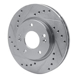 Dynamic Friction 2007-2010 Hyundai Elantra Front Left Drilled & Slotted Silver Brake Rotor by Dynamic Friction Company 631-03023L