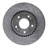 Dynamic Friction 2007-2010 Hyundai Elantra Front Left Drilled & Slotted Silver Brake Rotor by Dynamic Friction Company 631-03023L
