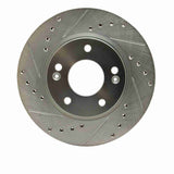 Dynamic Friction 2007-2010 Hyundai Elantra Front Left Drilled & Slotted Silver Brake Rotor by Dynamic Friction Company 631-03023L