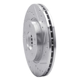 Dynamic Friction 2007-2010 Hyundai Elantra Front Right Drilled & Slotted Silver Brake Rotor by Dynamic Friction Company 631-03023R