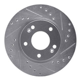 Dynamic Friction 2007-2010 Hyundai Elantra Front Right Drilled & Slotted Silver Brake Rotor by Dynamic Friction Company 631-03023R