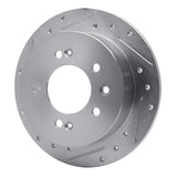 Dynamic Friction 2007-2010 Hyundai Elantra Rear Left Drilled & Slotted Silver Brake Rotor by Dynamic Friction Company 631-03024L