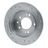 Dynamic Friction 2007-2010 Hyundai Elantra Rear Left Drilled & Slotted Silver Brake Rotor by Dynamic Friction Company 631-03024L