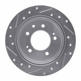 Dynamic Friction 2007-2010 Hyundai Elantra Rear Right Drilled & Slotted Silver Brake Rotor by Dynamic Friction Company 631-03024R
