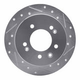 Dynamic Friction 2007-2010 Hyundai Elantra Rear Right Drilled & Slotted Silver Brake Rotor by Dynamic Friction Company 631-03024R