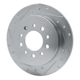 Dynamic Friction 2007-2008 Hyundai Tiburon Rear Left Drilled & Slotted Silver Brake Rotor by Dynamic Friction Company 631-03025L