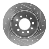 Dynamic Friction 2007-2008 Hyundai Tiburon Rear Left Drilled & Slotted Silver Brake Rotor by Dynamic Friction Company 631-03025L