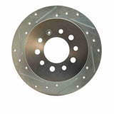 Dynamic Friction 2007-2008 Hyundai Tiburon Rear Left Drilled & Slotted Silver Brake Rotor by Dynamic Friction Company 631-03025L