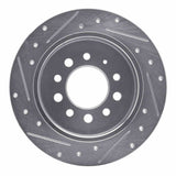 Dynamic Friction 2007-2008 Hyundai Tiburon Rear Right Drilled & Slotted Silver Brake Rotor by Dynamic Friction Company 631-03025R