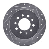 Dynamic Friction 2007-2008 Hyundai Tiburon Rear Right Drilled & Slotted Silver Brake Rotor by Dynamic Friction Company 631-03025R