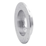 Dynamic Friction 2007-2008 Hyundai Tiburon Rear Right Drilled & Slotted Silver Brake Rotor by Dynamic Friction Company 631-03025R
