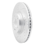 Dynamic Friction 2009-2014 Hyundai Genesis Sedan Front Left Drilled & Slotted Silver Brake Rotor by Dynamic Friction Company 631-03028L