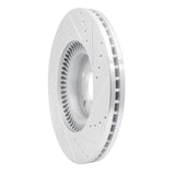 Dynamic Friction 2009-2014 Hyundai Genesis Sedan Front Left Drilled & Slotted Silver Brake Rotor by Dynamic Friction Company 631-03028L