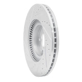 Dynamic Friction 2009-2014 Hyundai Genesis Sedan Front Right Drilled & Slotted Silver Brake Rotor by Dynamic Friction Company 631-03028R
