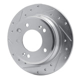 Dynamic Friction 2009-2016 Hyundai Elantra Rear Left Drilled & Slotted Silver Brake Rotor by Dynamic Friction Company 631-03029L