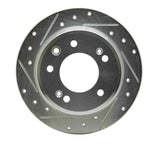 Dynamic Friction 2009-2016 Hyundai Elantra Rear Left Drilled & Slotted Silver Brake Rotor by Dynamic Friction Company 631-03029L