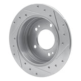 Dynamic Friction 2009-2016 Hyundai Elantra Rear Left Drilled & Slotted Silver Brake Rotor by Dynamic Friction Company 631-03029L