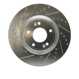 Dynamic Friction 2009-2011 Hyundai Genesis Sedan Front Left Drilled & Slotted Silver Brake Rotor by Dynamic Friction Company 631-03030L