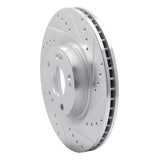 Dynamic Friction 2009-2011 Hyundai Genesis Sedan Front Right Drilled & Slotted Silver Brake Rotor by Dynamic Friction Company 631-03030R