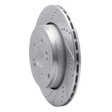 Dynamic Friction 2010-2016 Hyundai Genesis Coupe Rear Left Drilled & Slotted Silver Brake Rotor by Dynamic Friction Company 631-03031L