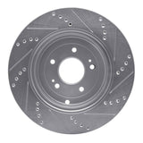 Dynamic Friction 2010-2016 Hyundai Genesis Coupe Rear Left Drilled & Slotted Silver Brake Rotor by Dynamic Friction Company 631-03031L