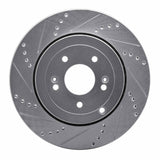 Dynamic Friction 2010-2016 Hyundai Genesis Coupe Rear Left Drilled & Slotted Silver Brake Rotor by Dynamic Friction Company 631-03031L