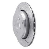 Dynamic Friction 2010-2016 Hyundai Genesis Coupe Rear Right Drilled & Slotted Silver Brake Rotor by Dynamic Friction Company 631-03031R