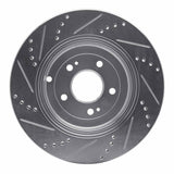 Dynamic Friction 2010-2016 Hyundai Genesis Coupe Rear Right Drilled & Slotted Silver Brake Rotor by Dynamic Friction Company 631-03031R