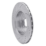 Dynamic Friction 2010-2016 Hyundai Genesis Coupe Rear Right Drilled & Slotted Silver Brake Rotor by Dynamic Friction Company 631-03031R