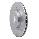 Dynamic Friction 2010-2016 Hyundai Genesis Coupe Front Right Drilled & Slotted Silver Brake Rotor by Dynamic Friction Company 631-03032R