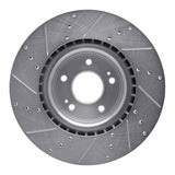 Dynamic Friction 2010-2016 Hyundai Genesis Coupe Front Right Drilled & Slotted Silver Brake Rotor by Dynamic Friction Company 631-03032R