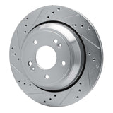 Dynamic Friction 2011-2017 Hyundai Equus Rear Left Drilled & Slotted Silver Brake Rotor by Dynamic Friction Company 631-03035L