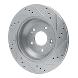 Dynamic Friction 2011-2017 Hyundai Equus Rear Left Drilled & Slotted Silver Brake Rotor by Dynamic Friction Company 631-03035L