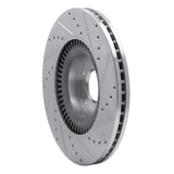 Dynamic Friction 2011-2017 Genesis G80 Front Left Drilled & Slotted Silver Brake Rotor by Dynamic Friction Company 631-03036L