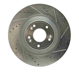 Dynamic Friction 2011-2017 Genesis G80 Front Right Drilled & Slotted Silver Brake Rotor by Dynamic Friction Company 631-03036R