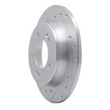 Dynamic Friction 2011-2025 Hyundai Veloster Rear Left Drilled & Slotted Silver Brake Rotor by Dynamic Friction Company 631-03037L